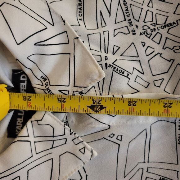 Karl Lagerfeld Paris Street Map Blouse - Picture 13 of 16